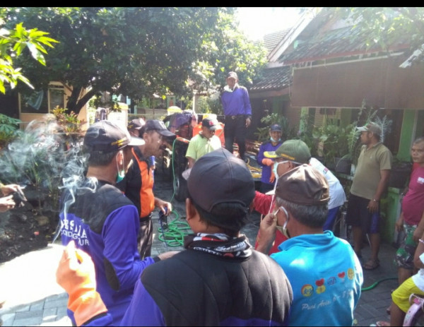 Seksi lingkungan, Persiapan penyemprotan disinfektan